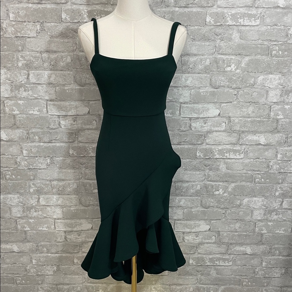 Here Comes The Sun Ruffle Green Sleeveless Dress